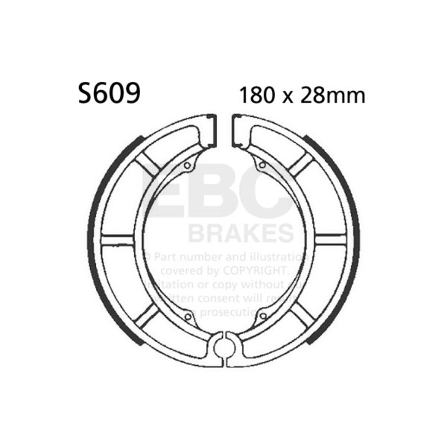EBC plain brake shoes