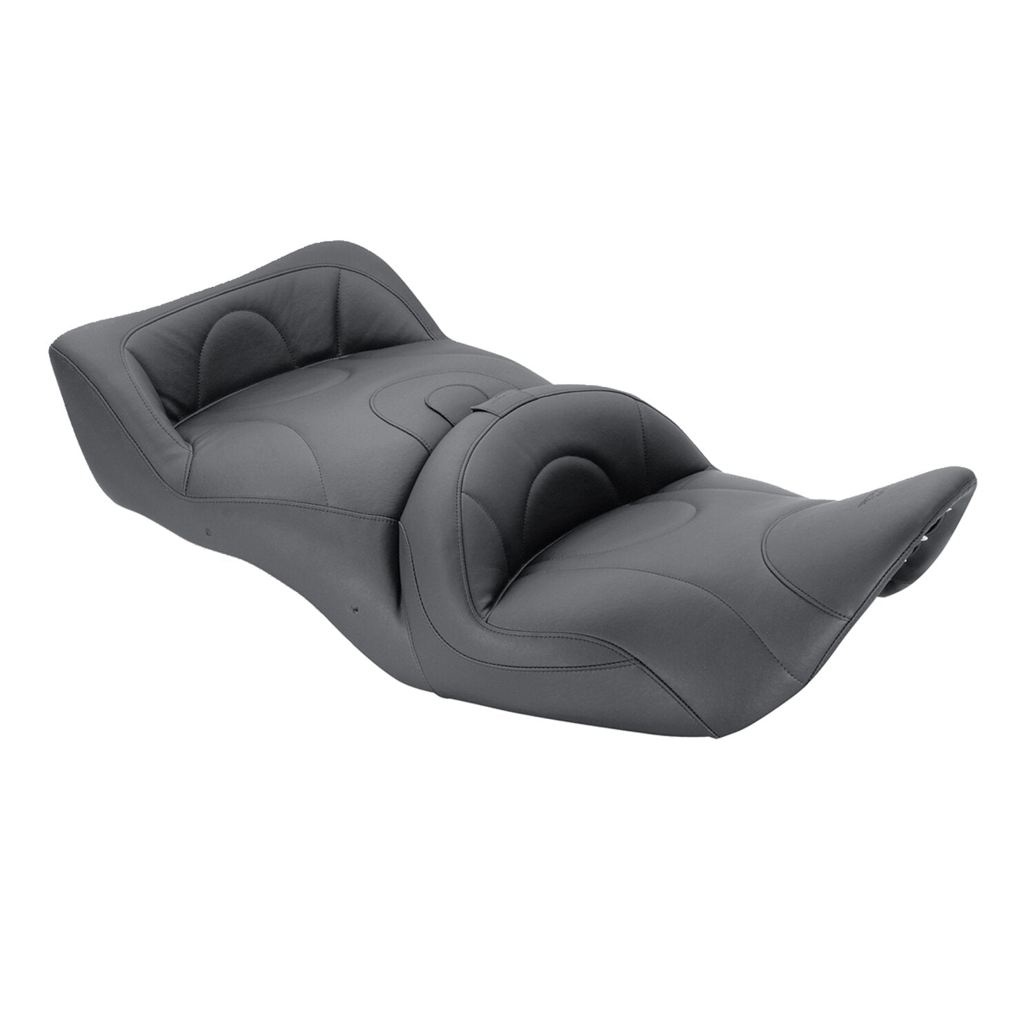 Mustang 1-piece 2-up touring seat heated plain black