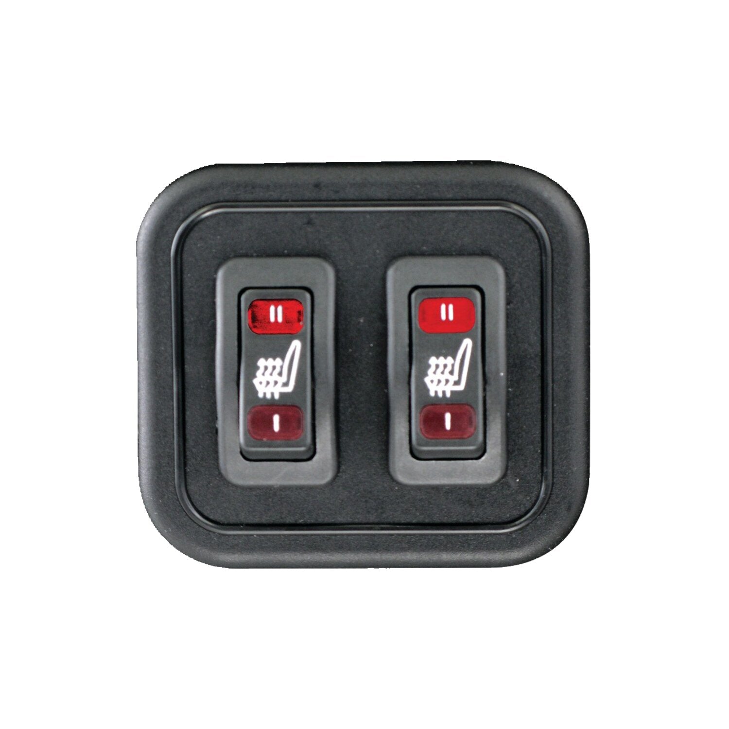 Mustang 1-piece 2-up touring seat heated plain black