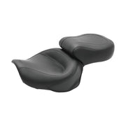 Mustang 1-piece 2-up wide touring vintage seat plain black