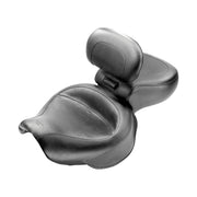 Mustang 1-piece 2-up wide touring vintage seat plain black