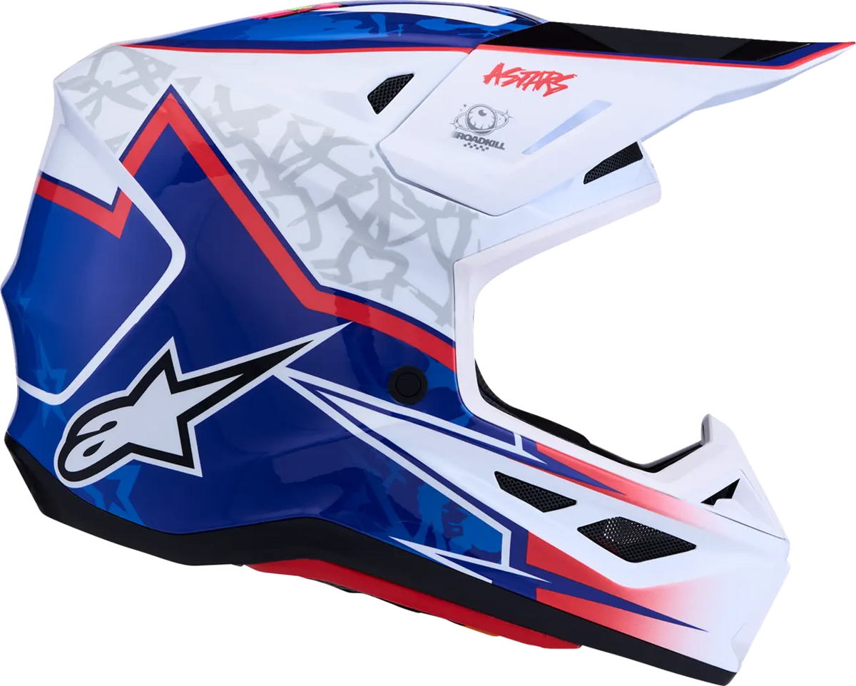 Alpinestars S-M7 Blaster Helmet White/Blue/Red