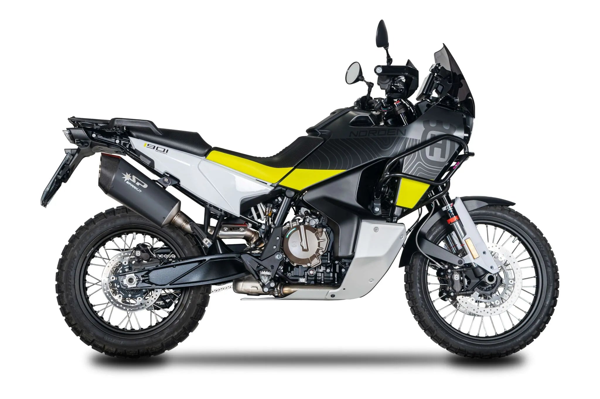 Spark Fighter Evo Slip-on Schalldämpfer mit Carbon-Endkappe - ECE Straßenzulassung