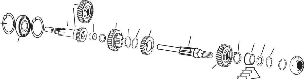 Retaining Rings Main Shaft 3rd for Sportster 900 1956-1990