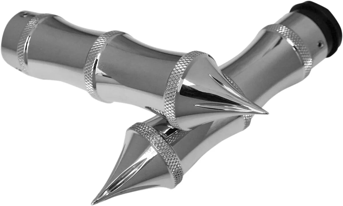 Accutronix Chrome Custom Grips - 1" Handlebar