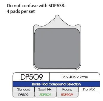 DP Brakes Standard Sintermetall Bremsbeläge - Vorne