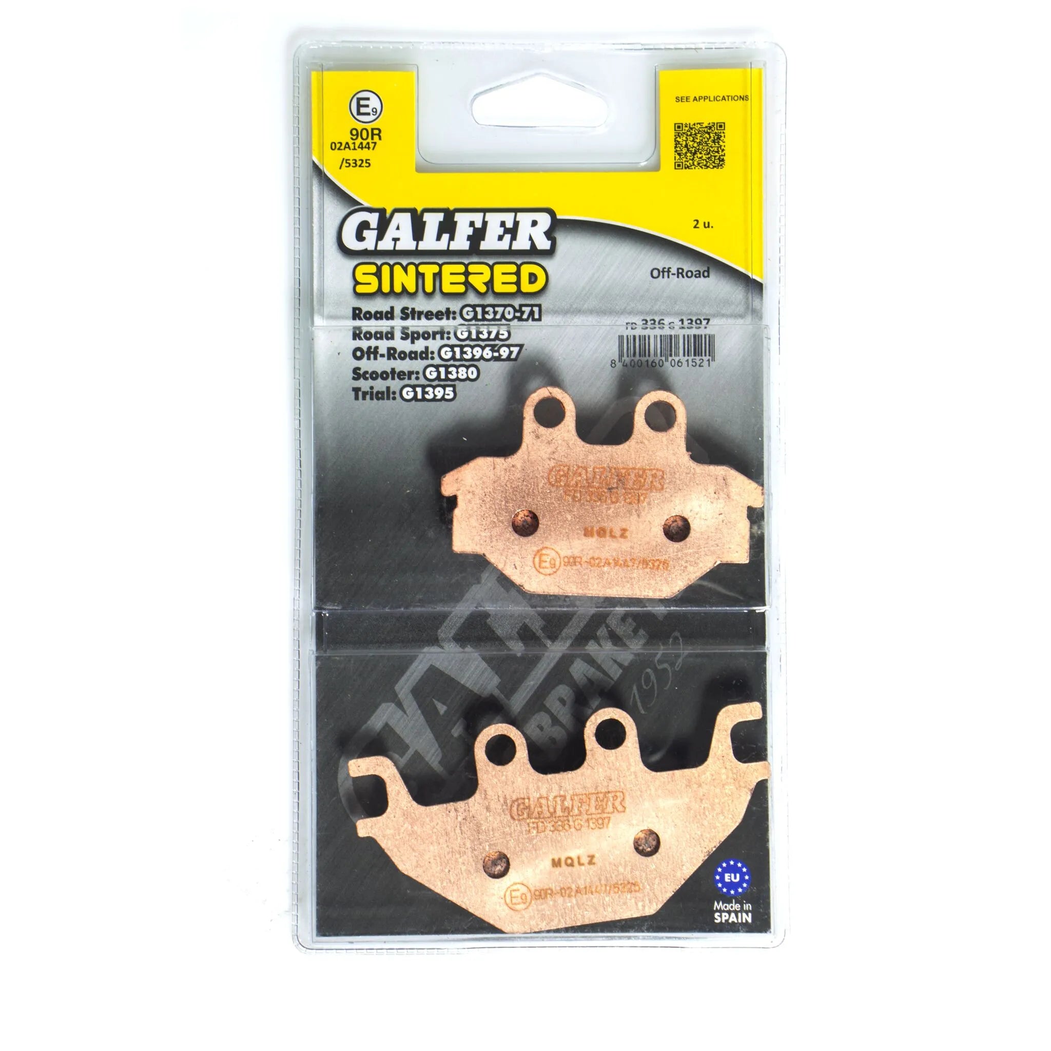 Galfer Hh Sintered Brake Pads For Motorcycles - Front