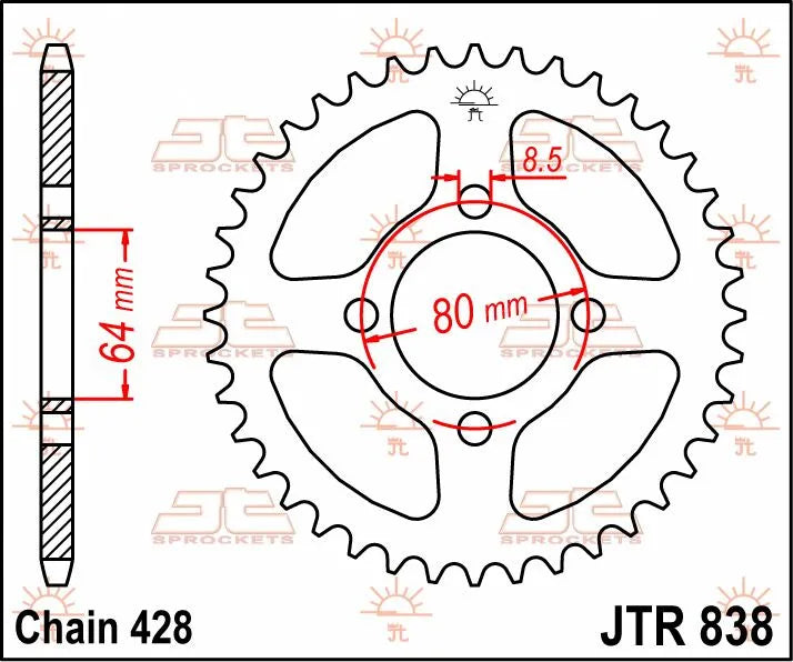 Jt Sprockets Steel Rear Sprocket - 45t