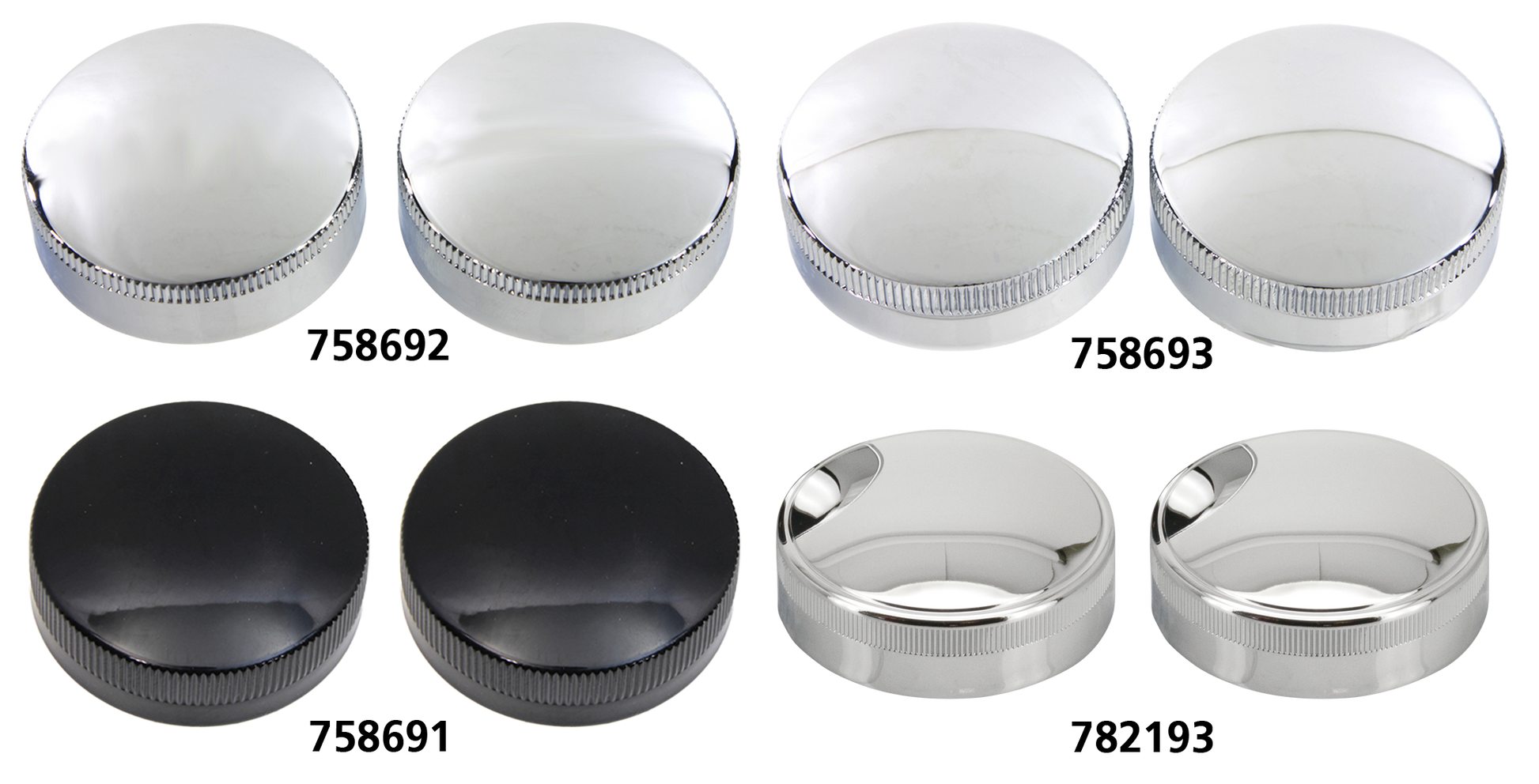 V-Twin Replica 1936-1972 Big Twin Cam-Lock Style Eaton Style Gas Caps – Gas- & Oil Tank