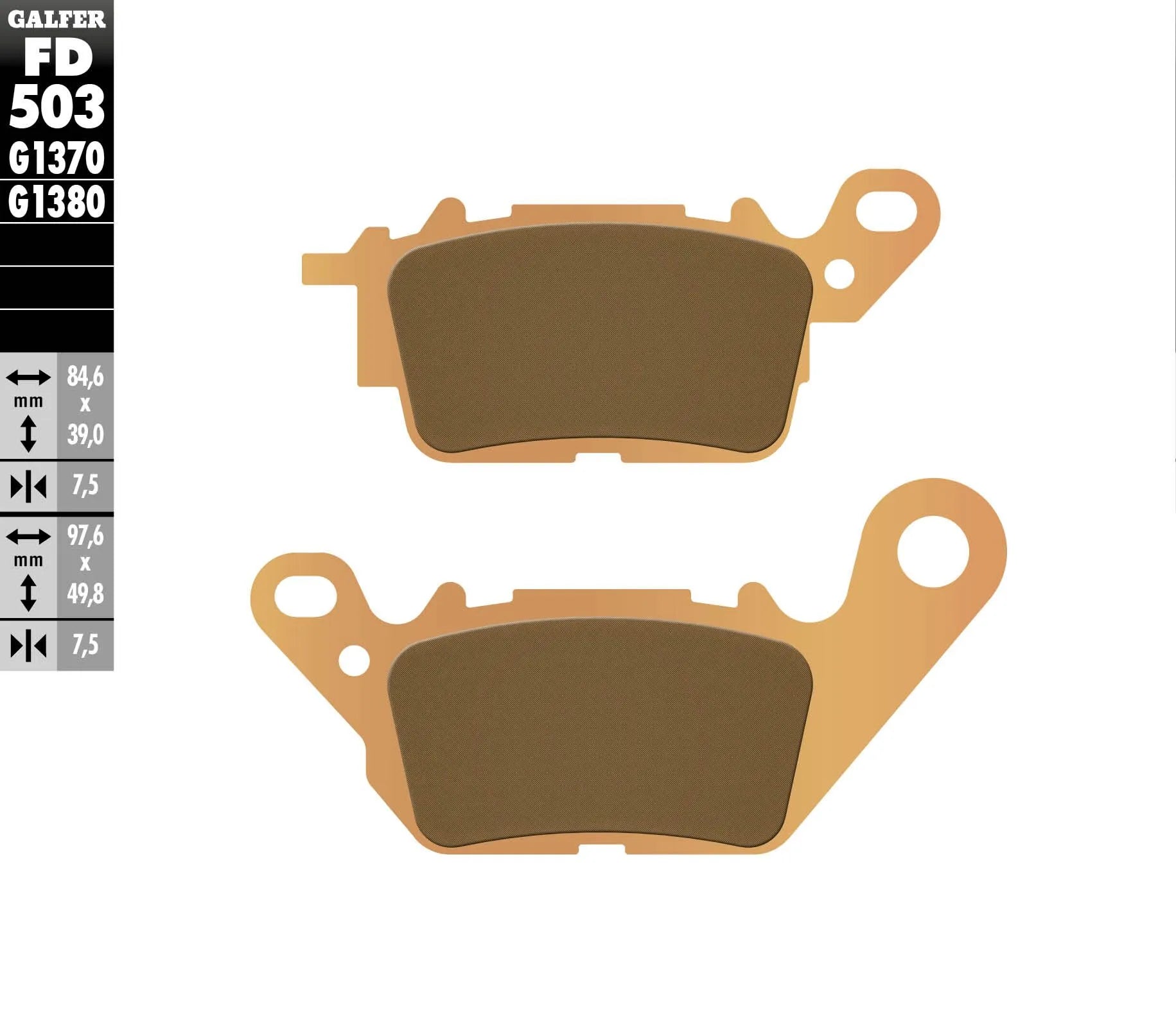 Galfer Hh Sintered Brake Pads For Motorcycle - Front