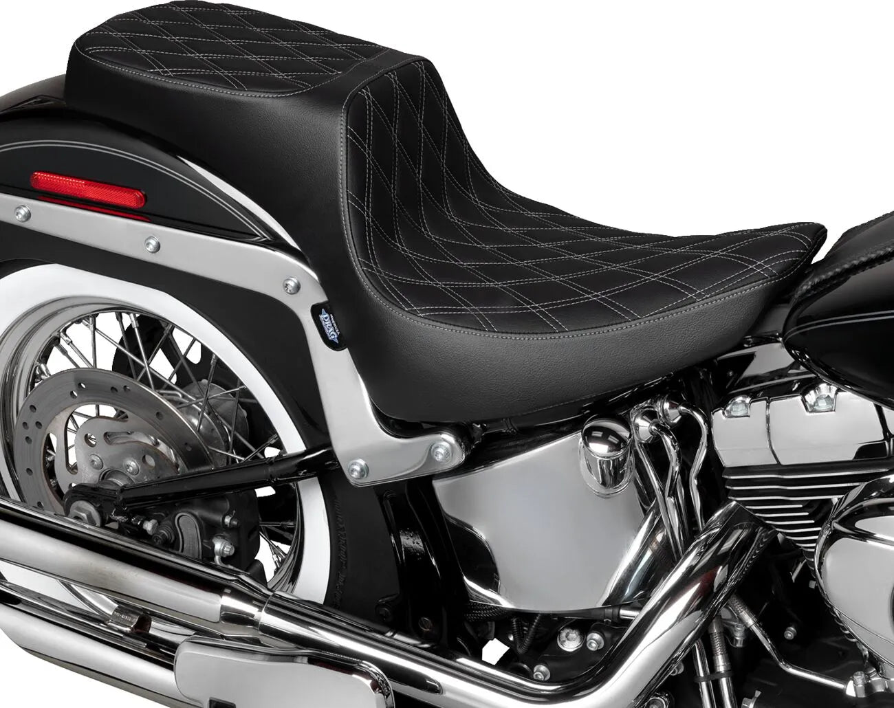 Drag Specialties Performance Predator 2-up Seat - For Harley Davidson