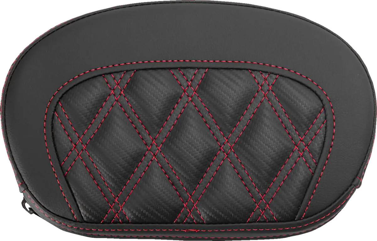 Saddlemen Mini Contour Sissy Bar Pad Red Stitching