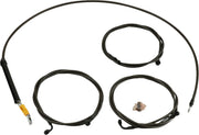 La Choppers Midnight Braided Cable & Brake Line Kit for Ape