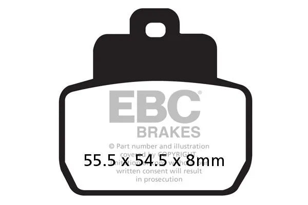 Ebc Sfa-hh Sintermetall-Bremsbeläge Für Roller - Hinten