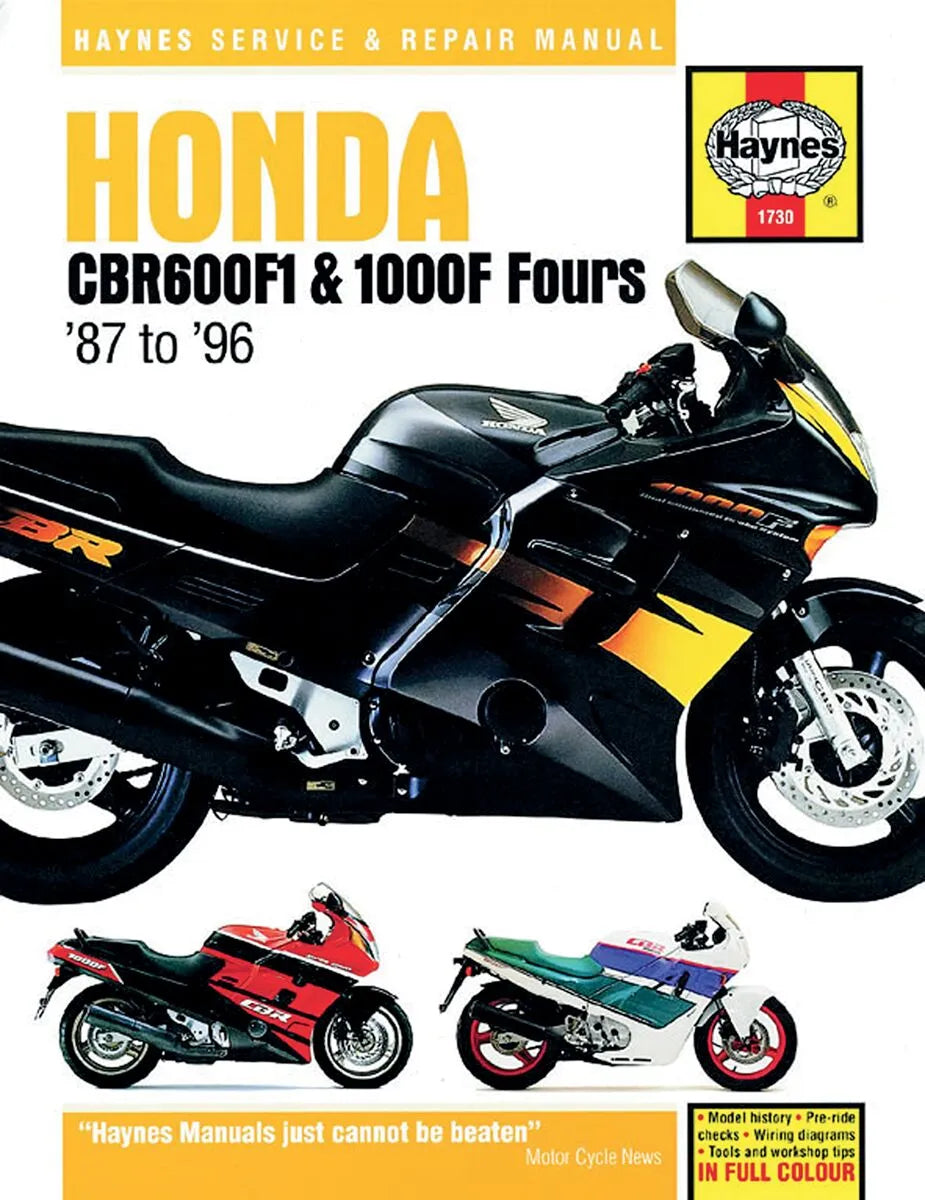 Haynes Repair Manual for Honda CBR 1000 F 1987-1996