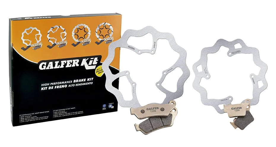 Galfer Oem Replacement Brake Kit With Wave Rotors - Rear