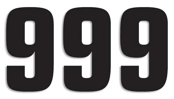 Blackbird Racing Number Plate Graphic - Two Series Numbers