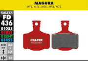 Galfer G1851 Semi-Metallic Bicycle Brake Pads for Magura MT
