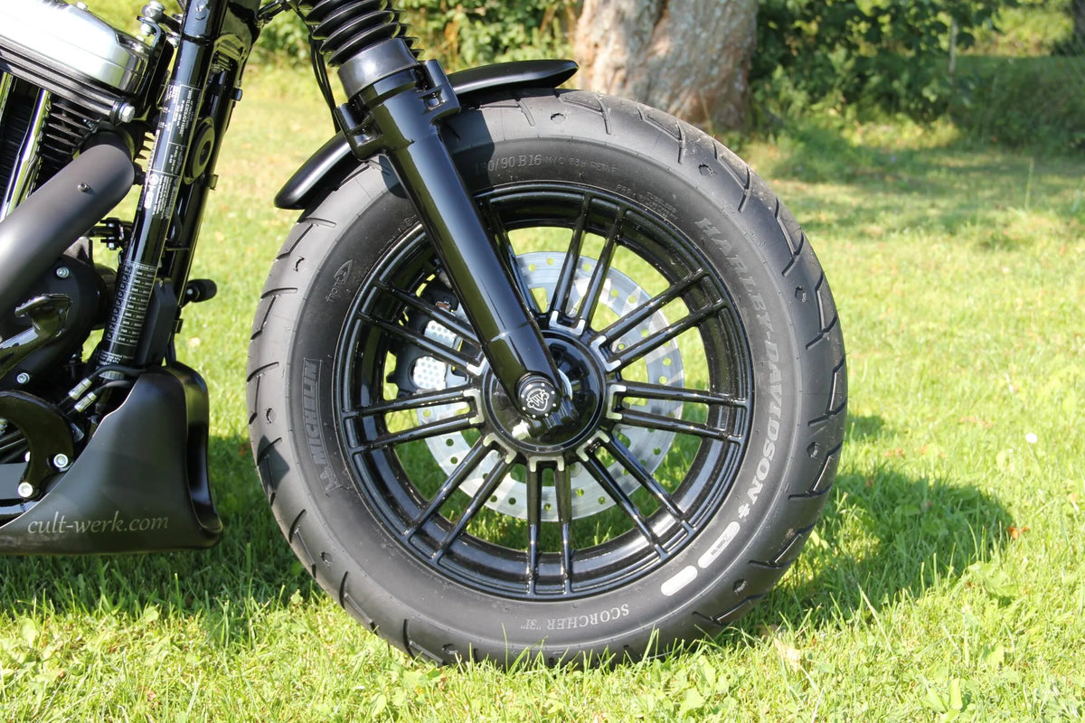 Cult Werk Bobber Front Fender Black for HD Forty-Eight