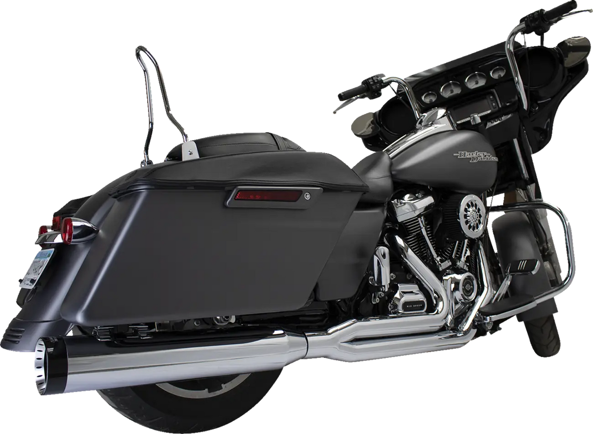 Khrome Werks 2-into-1 Outlaw-SR Chrome Exhaust for H-D Touring
