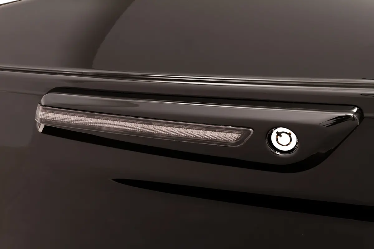 Ciro Led Saddlebag Hinge Covers - Black