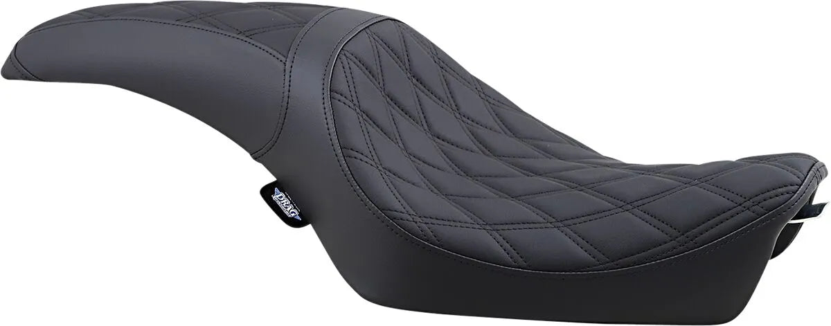 Drag Specialties Predator Seat - Black Double Diamond - For Harley Davidson