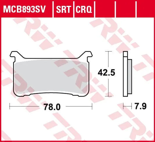 Trw Crq Series Carbon Race Bremsbeläge Für Vordere Bremssättel