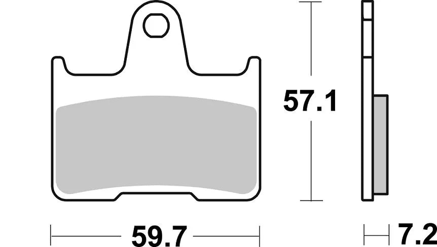 Sbs Rq Road Racing Carbon Tech Bremsbelag - Hinten