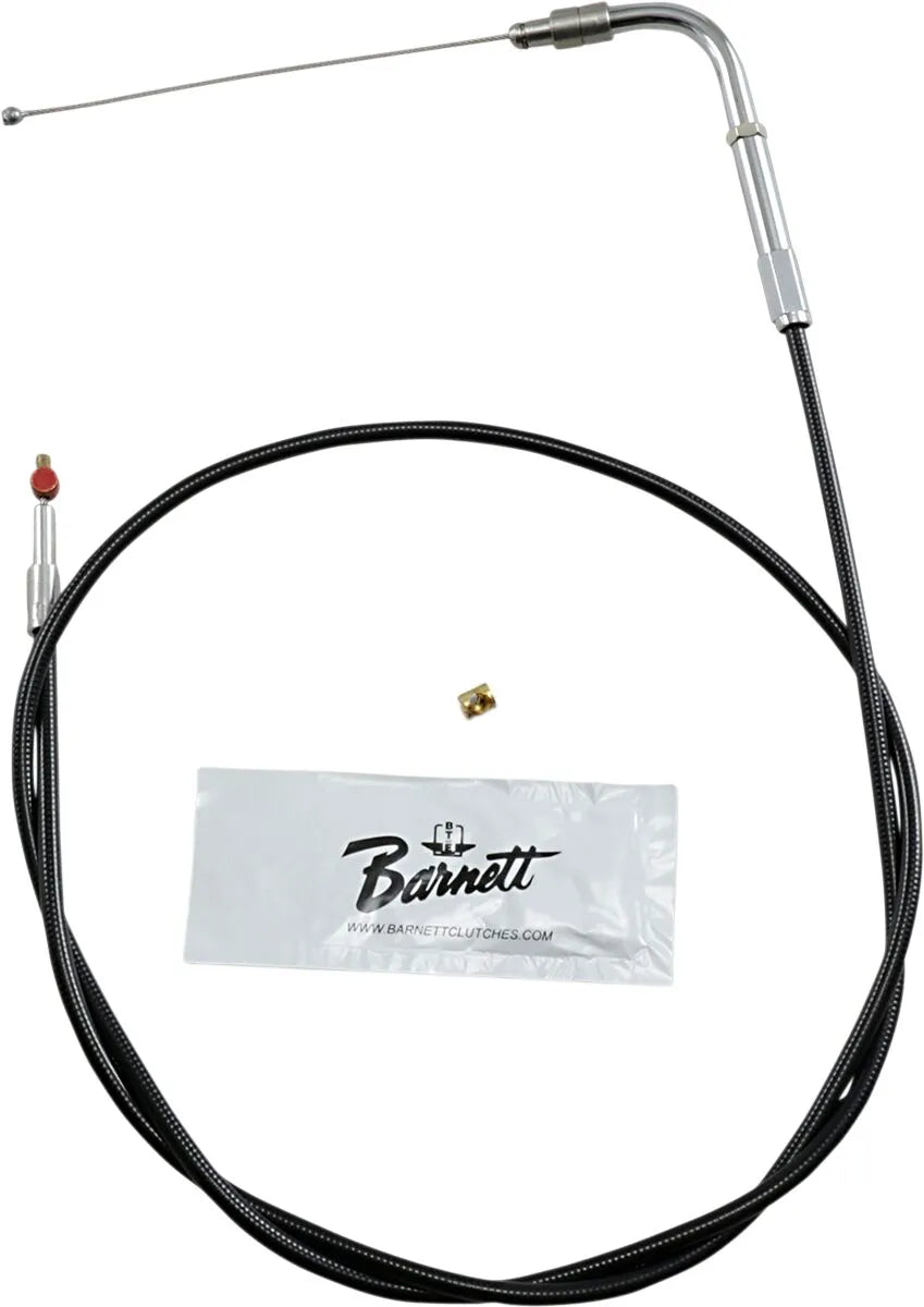 Barnett Black Vinyl Standard Throttle/Idle Cable for Harley