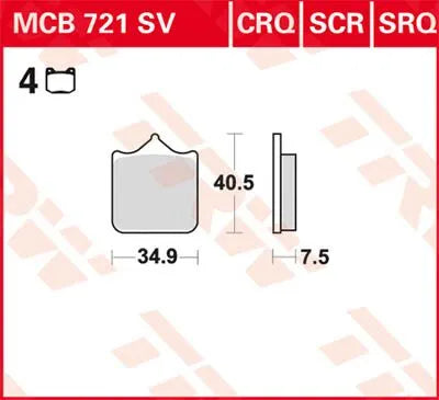Trw Crq Series Carbon Race Bremsbeläge - Vorne