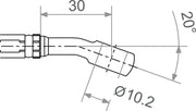 Trw Varioflex Banjo-Fitting mit 20° Biegung