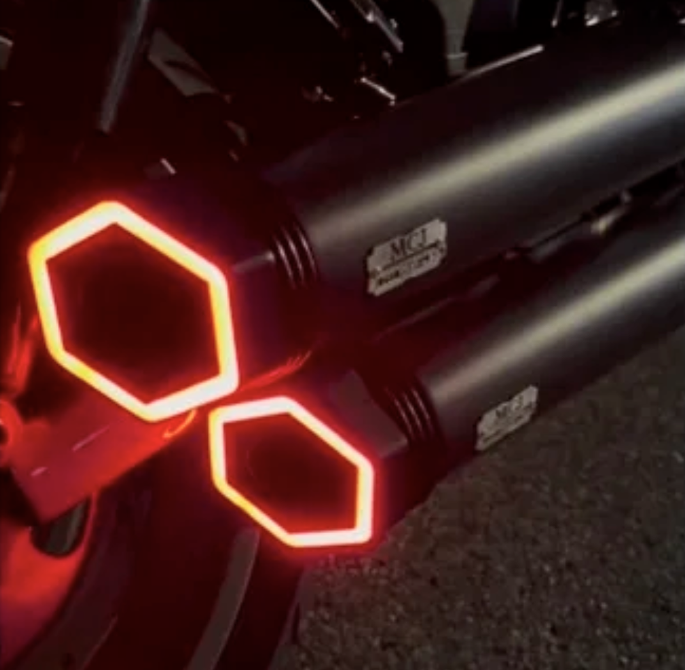 MCJ Lighted End Caps for Mcj Mufflers – Exhaust