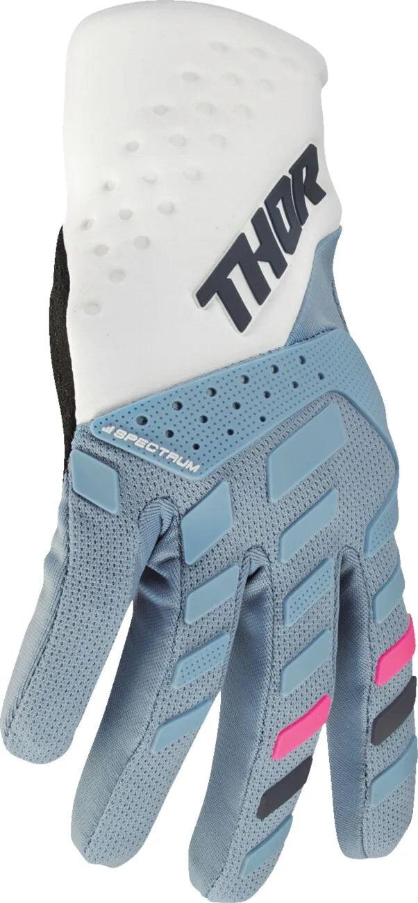 Thor Women's Spectrum Mx Gloves - White/Starlight Blue