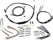 BURLY BRAND Ape Hangers Black Vinyl Handlebar Cable/Line Kit