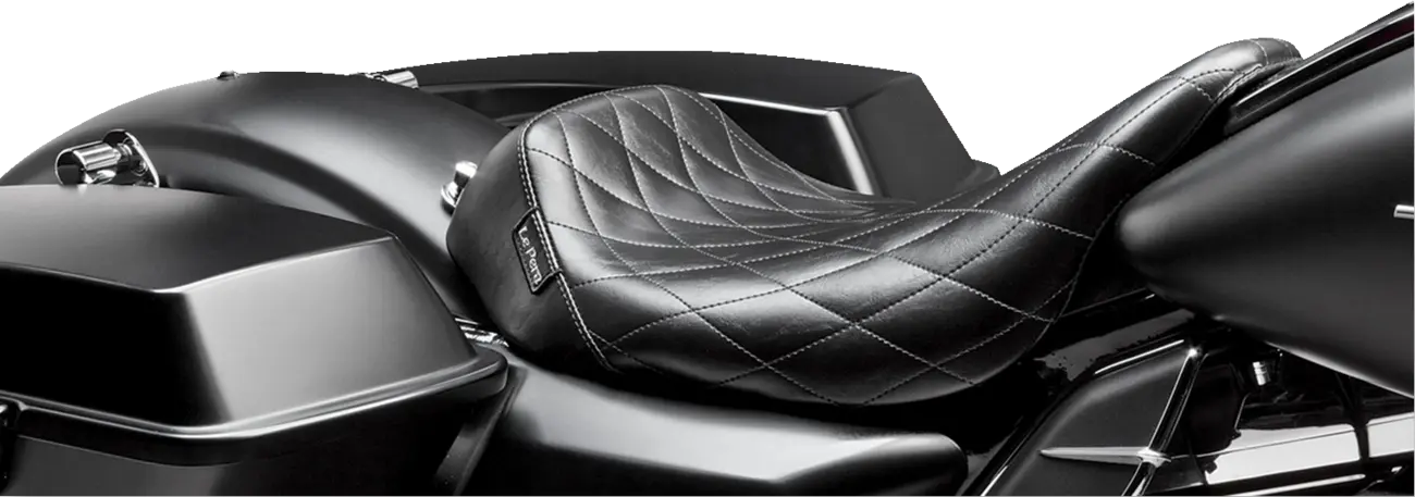 Le Pera Bare Bones Solo Seat - Black - For Harley Davidson