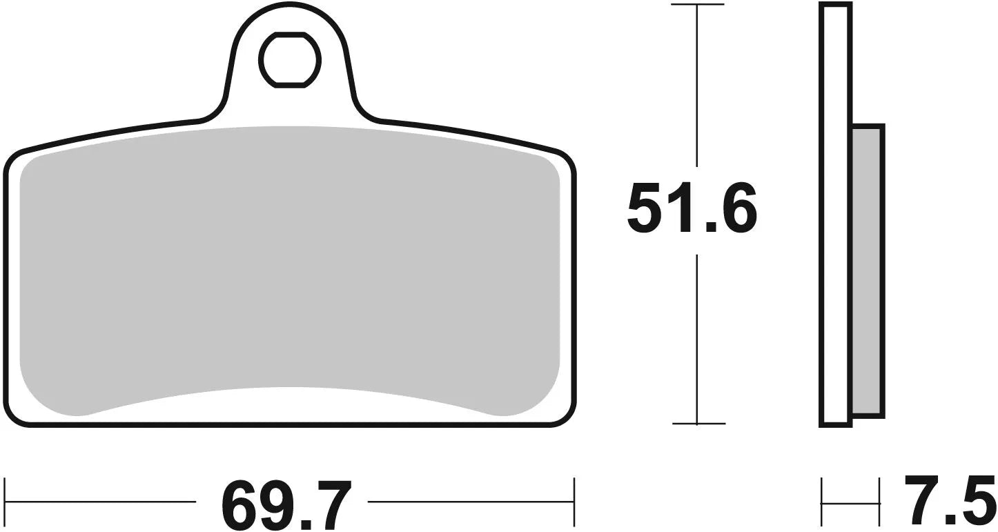 Sbs Ms Scooter Maxi Sintered Bremsbeläge - Vorne
