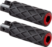 Arlen Ness Diamond Foot Pegs - Black/red