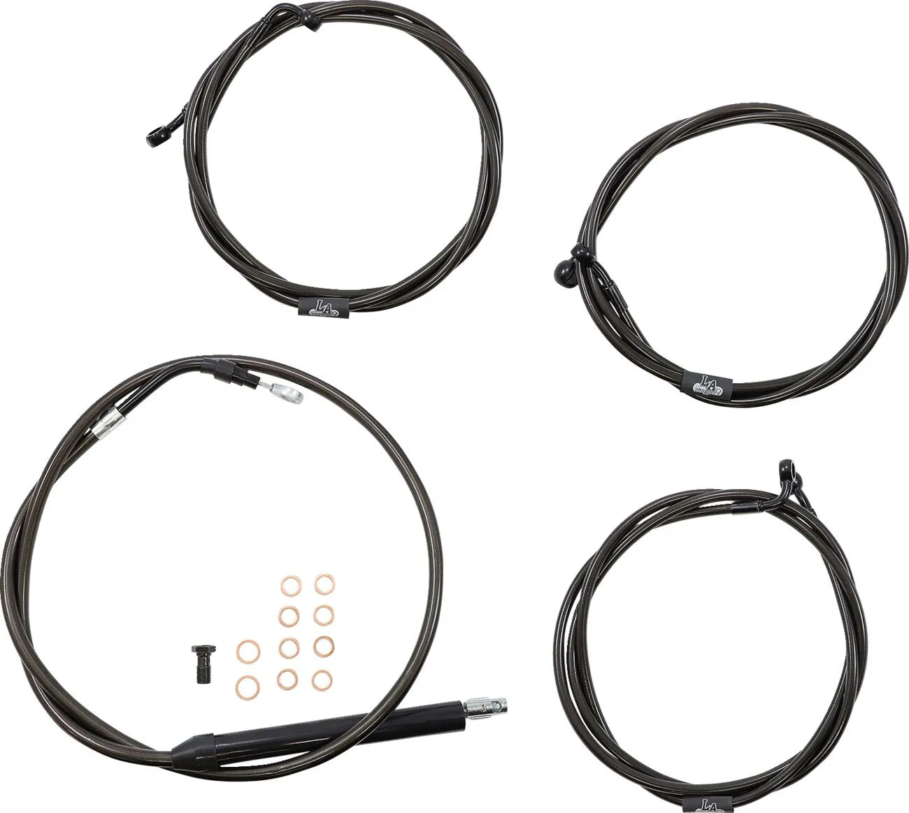 La Choppers Midnight Standard Braided Handlebar Cable/Brake Line