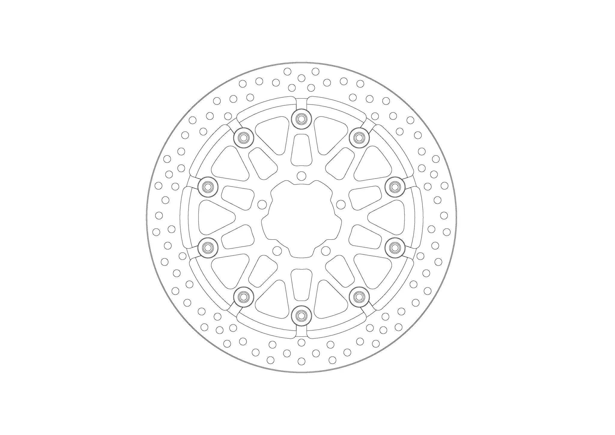 Moto-master Halo T-floater Brake Rotor - 300mm - Front