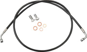 La Choppers Black Braided Brake Line Kit For Abs/non-abs