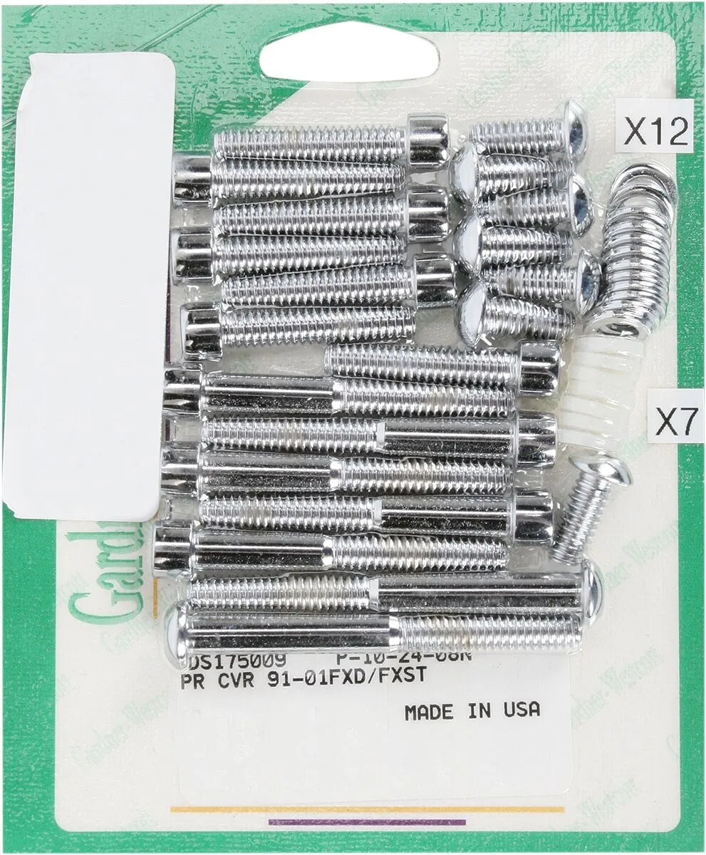 Chrome Socket-Head Primary Bolt Kit for Harley FLSTF FLSTC 91-99