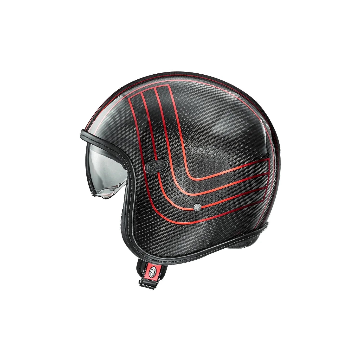 Premier Helmets Vintage Carbon Open Face Helmet - Platinum Edition