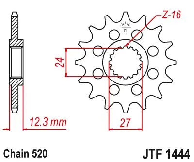 Jt Sprockets Front Sprocket 520-17t