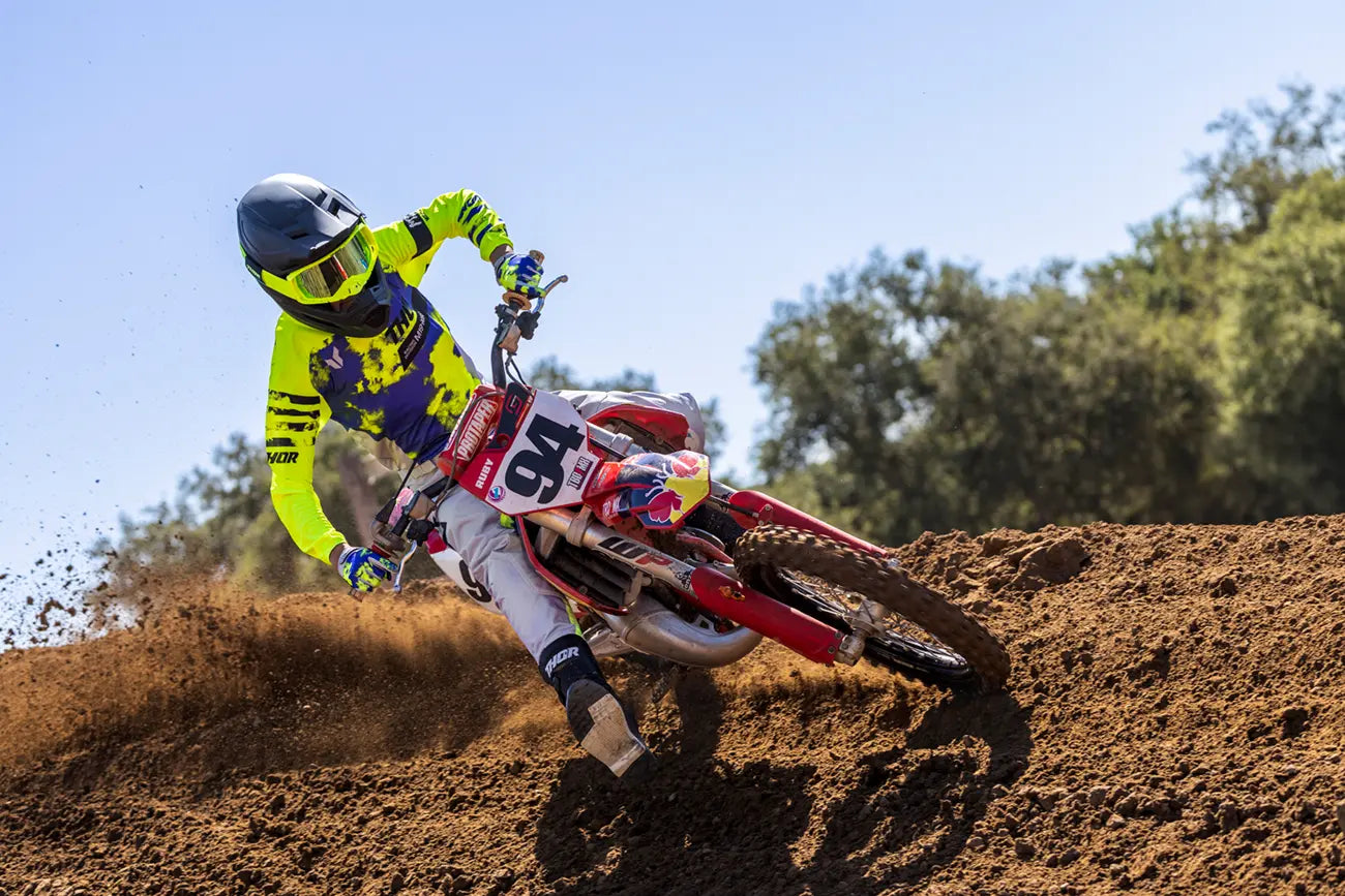 Thor Launchmode Bleach Mx Gloves - Black/Gray/Purple/Acid
