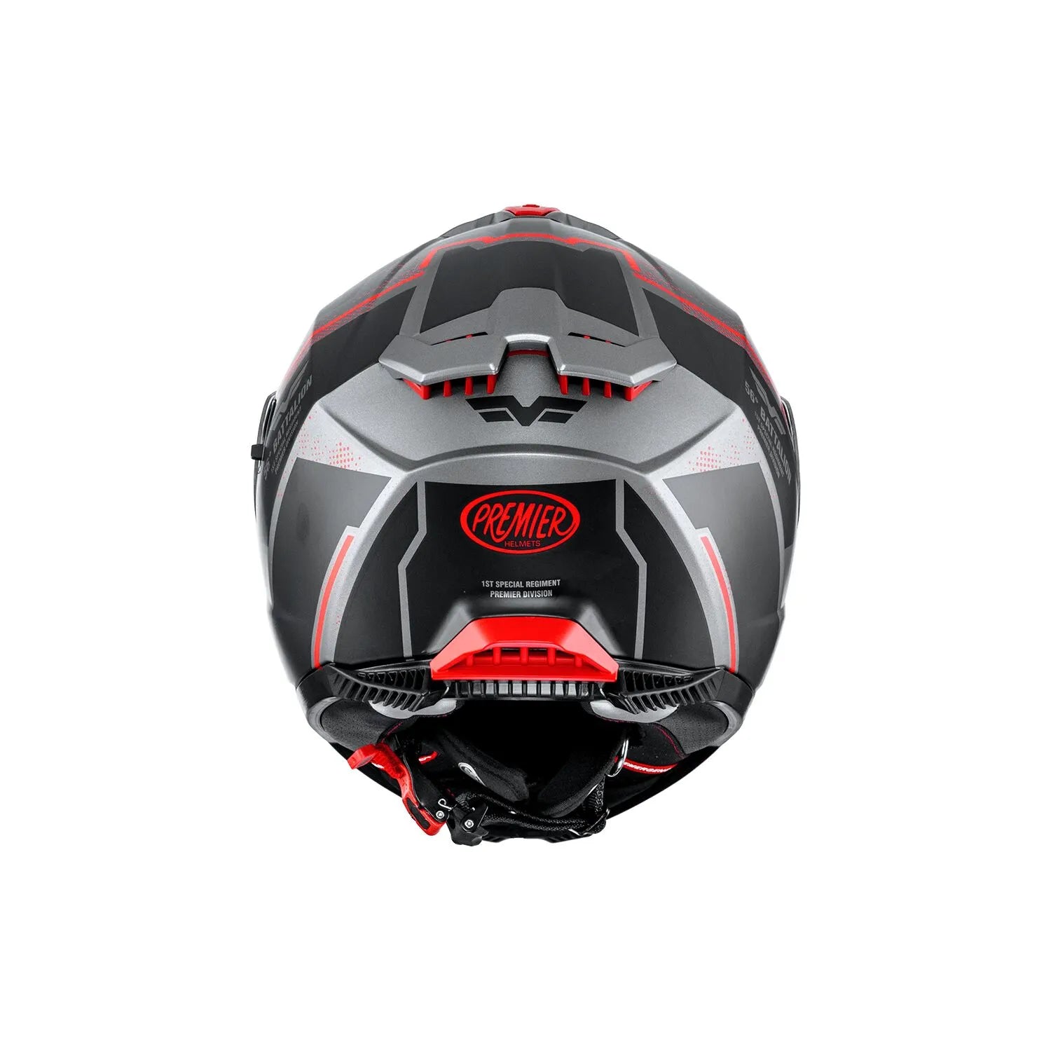 Premier Helmets Typhoon Ba Full Face Helmet - Gray/red/black