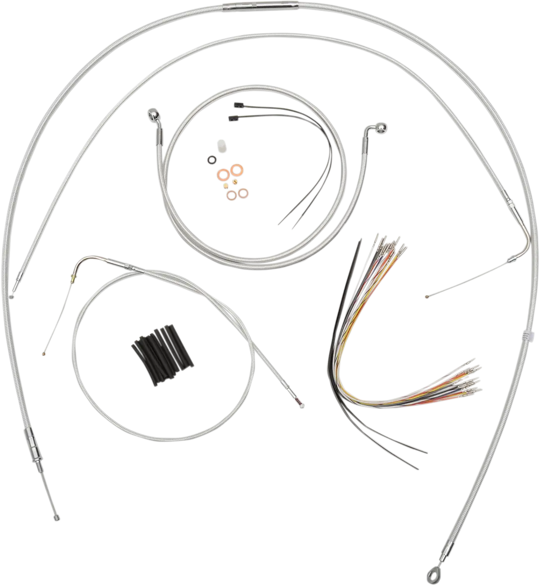Magnum Shielding Cable Kit Chrome 12"-14" HD Road Glide 17-19