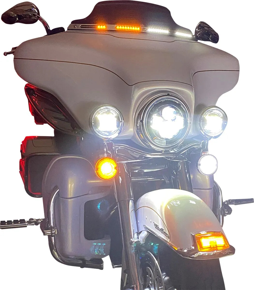 Custom Dynamics Genesis 4 Led Batwing Windshield Trim