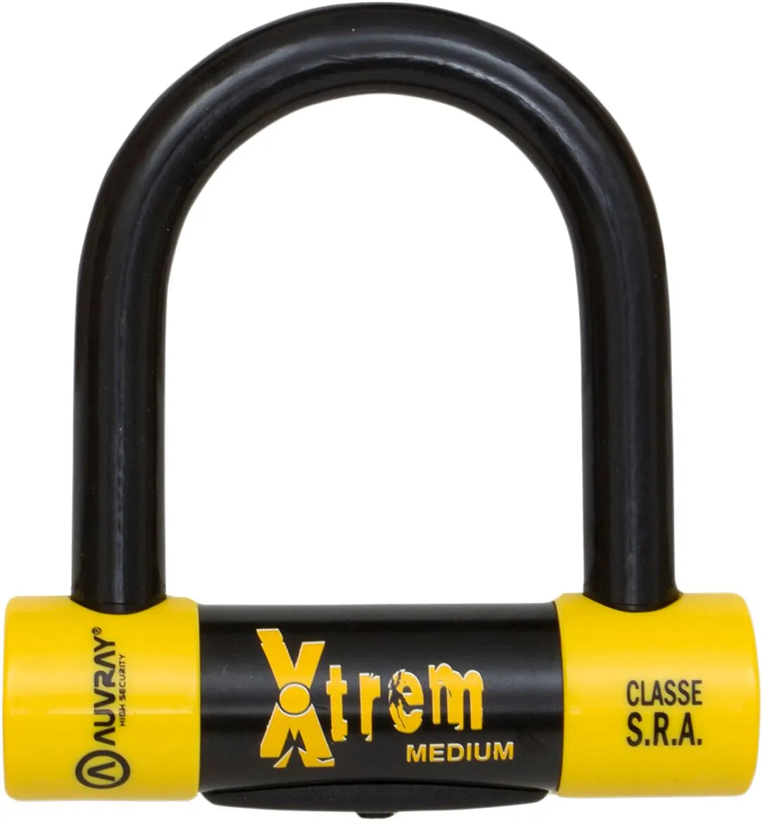 Auvray Xtrem Medium U-Lock - Black/Yellow - W1085250STAUV