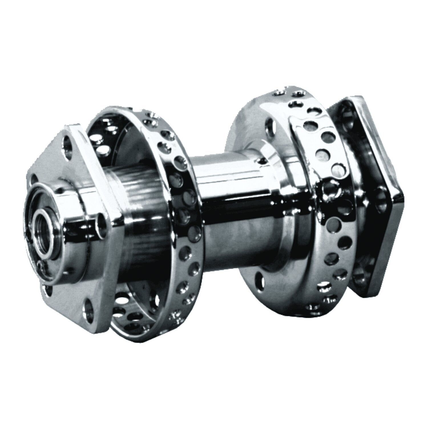 MCS Chrome dual flange hub 5/16" holes
