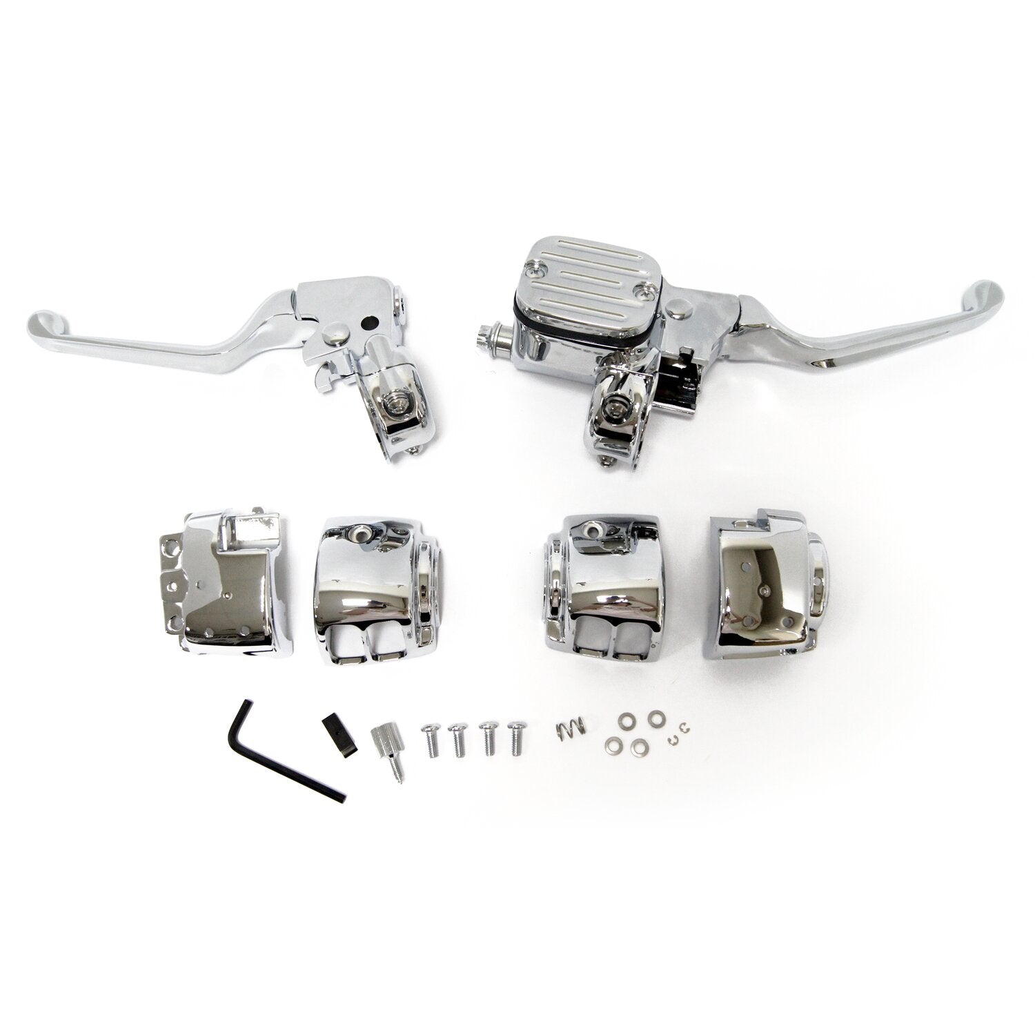 MCS Handlebar control kit chrome 11/16" bore